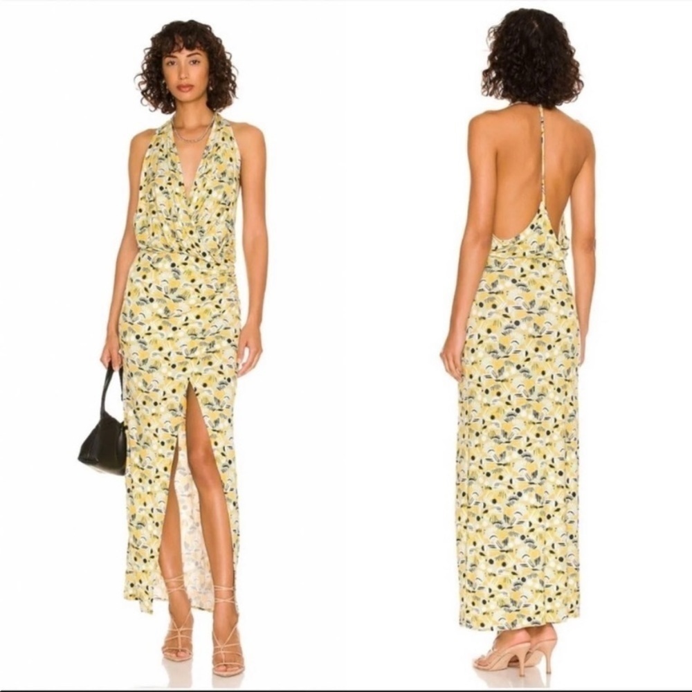 Free People Yellow Floral Maxi Dress